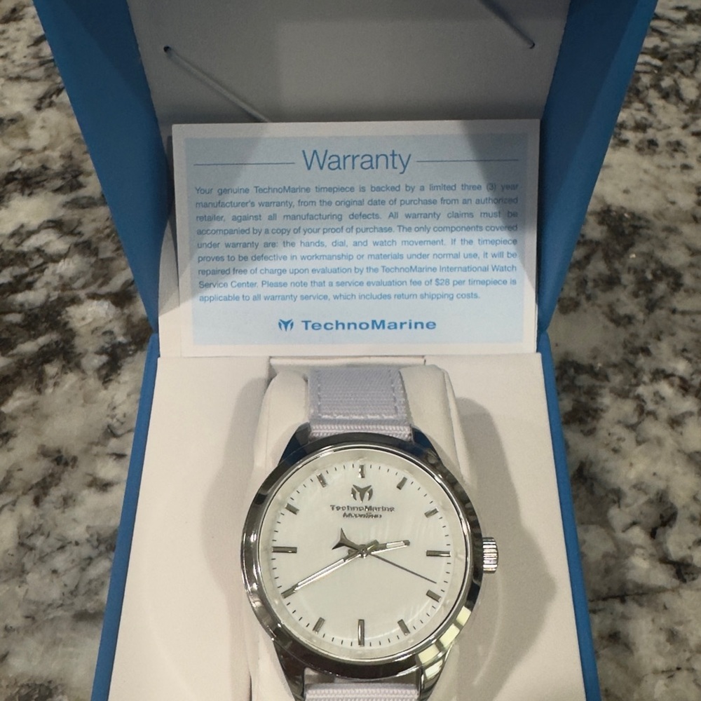Technomarine White and Silver Timepiece
NWB
